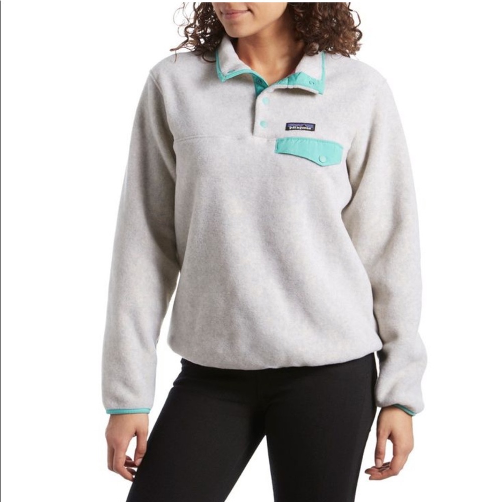 PATAGONIA Lightweight Synchilla Snap-T RE-TOOL Pullover Fleece Color Block M - Picture 13 of 13